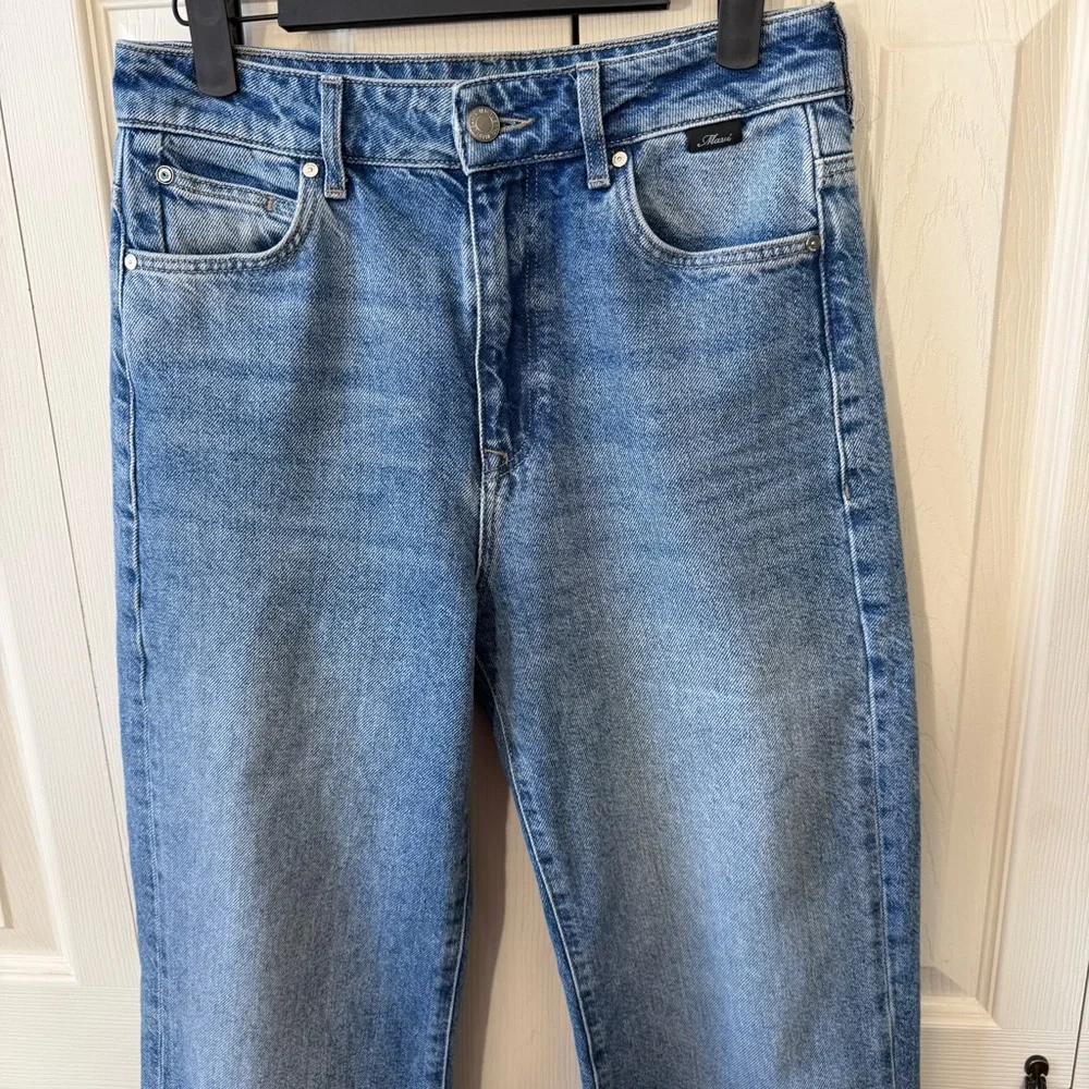 Mavi Jeans Aria High Rise Wide Leg Distressed Hem Womens Size 24 - Picture 3 of 12